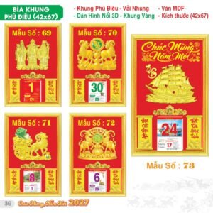 Lịch Bìa Treo 2027 TS Mẫu TS-37 (42 x 67 cm) Quà Tết Truyền Thống Gốm Sứ & Lịch