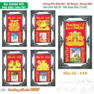 Lịch Bloc Đại Đặc Biệt 2027 TS Mẫu TS-45 (49 x 78 cm) Quà Tết Truyền Thống Gốm Sứ & Lịch