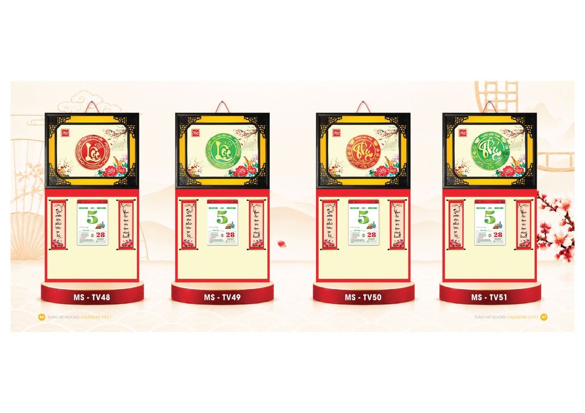 Lịch Bìa Treo Gắn Bloc 2027 TV24 Quà Tết Truyền Thống Gốm Sứ & Lịch Lịch Bìa Treo Gắn Bloc 2027 TV24 Quà Tết Truyền Thống Gốm Sứ & Lịch