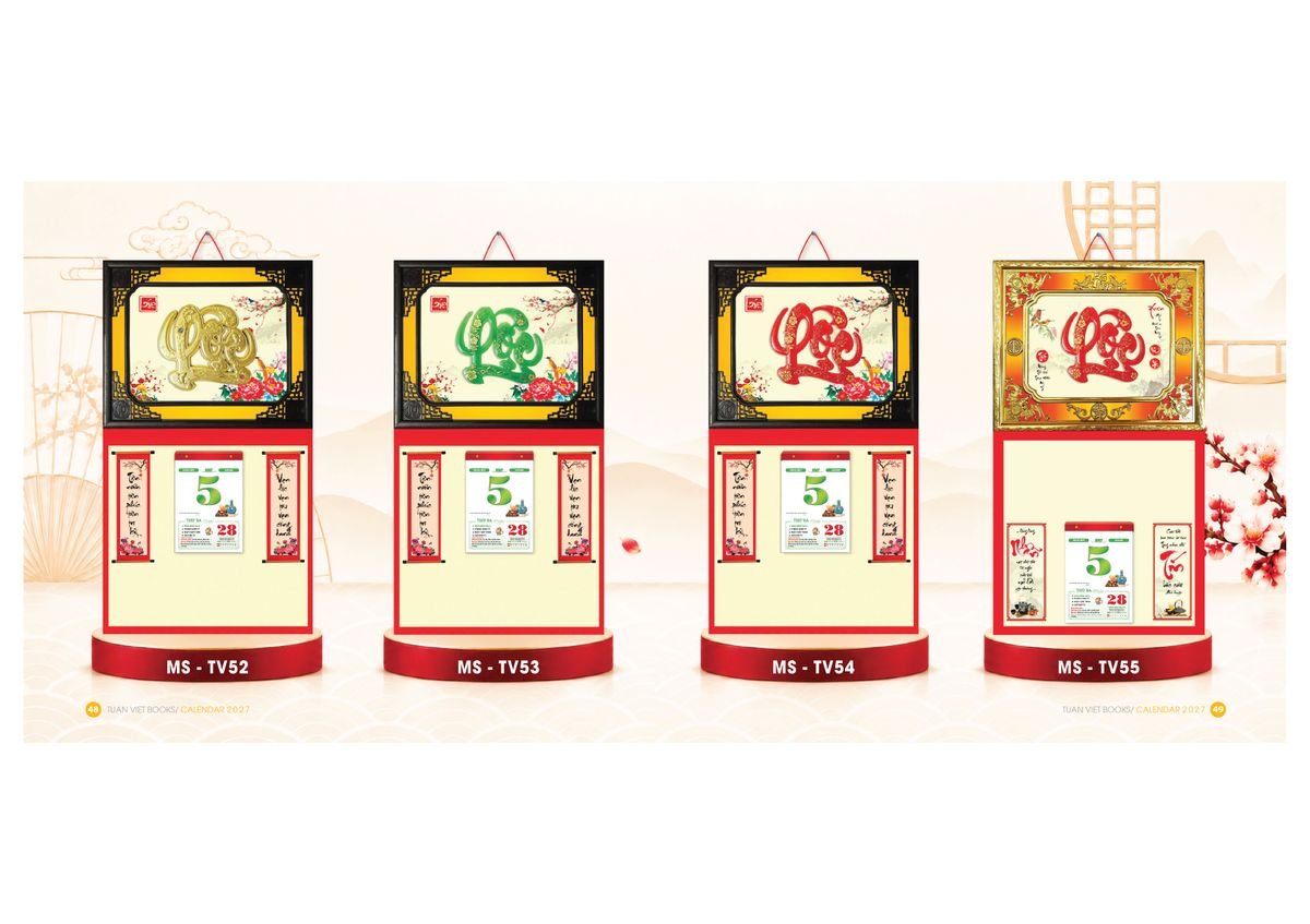 Lịch Bìa Treo Gắn Bloc 2027 TV25 Quà Tết Truyền Thống Gốm Sứ & Lịch Lịch Bìa Treo Gắn Bloc 2027 TV25 Quà Tết Truyền Thống Gốm Sứ & Lịch