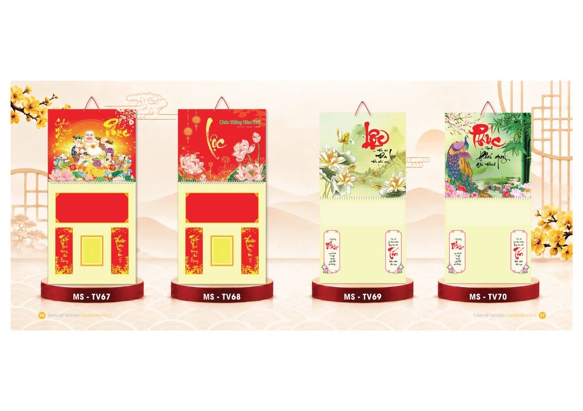 Lịch Để Bàn TV 2027 TV29 Quà Tết Truyền Thống Gốm Sứ & Lịch