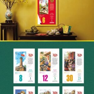 Lịch Bloc 2027 VHVN Mẫu VHVN-05 (29 x 41 cm) Quà Tết Truyền Thống Gốm Sứ & Lịch