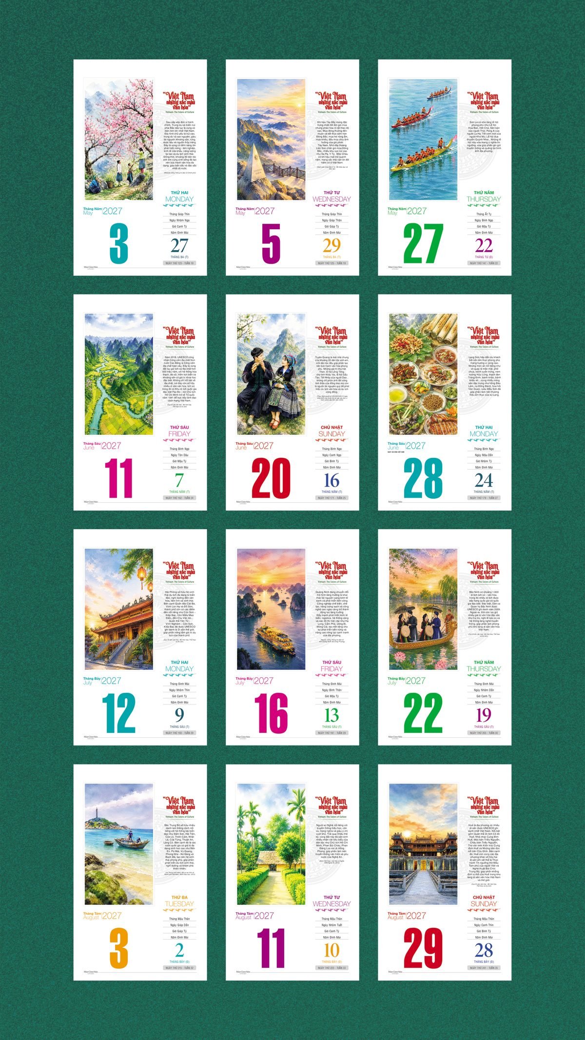 Lịch Bloc 2027 VHVN Mẫu VHVN-06 (29 x 41 cm) Quà Tết Truyền Thống Gốm Sứ & Lịch Lịch Bloc 2027 VHVN Mẫu VHVN 06 (29 x 41 cm) Quà Tết Truyền Thống Gốm Sứ & Lịch in logo - Gốm Sứ Bát Tràng VN