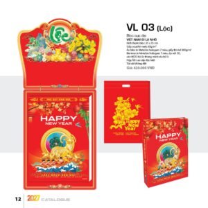 Lịch Bloc Cực Đại 2027 VL Mẫu VL03 (25 x 35cm) Quà Tết Truyền Thống Gốm Sứ & Lịch in logo doanh nghiệp quà tặng Tết tại Gốm Sứ Bát Tràng & Quà Tết
