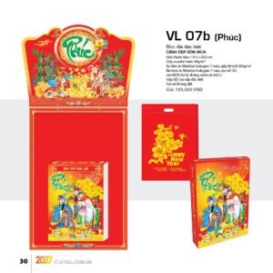 Lịch Bloc Đại Đặc Biệt 2027 VL Mẫu VL07B - Đại Cát Đại Lợi (29 x 41 cm) Quà Tết Truyền Thống Gốm Sứ & Lịch in logo doanh nghiệp quà tặng Tết tại Gốm Sứ Bát Tràng & Quà Tết