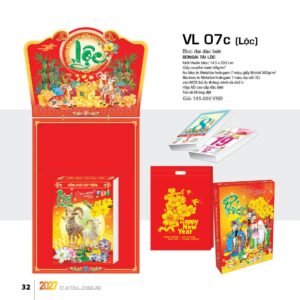 Lịch Bloc Đại Đặc Biệt 2027 VL Mẫu VL07C (29 x 41 cm) Quà Tết Truyền Thống Gốm Sứ & Lịch in logo doanh nghiệp quà tặng Tết tại Gốm Sứ Bát Tràng & Quà Tết
