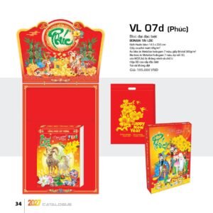 Lịch Bloc Đại Đặc Biệt 2027 VL Mẫu VL07D (29 x 41 cm) Quà Tết Truyền Thống Gốm Sứ & Lịch in logo doanh nghiệp quà tặng Tết tại Gốm Sứ Bát Tràng & Quà Tết
