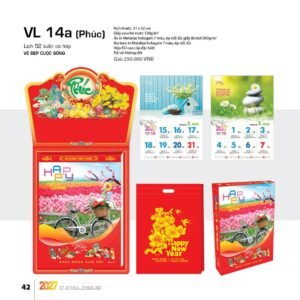 Lịch 52 Tuần 2027 VL Mẫu VL15 (31 x 42 cm) Quà Tết Truyền Thống Gốm Sứ & Lịch in logo doanh nghiệp quà tặng Tết tại Gốm Sứ Bát Tràng & Quà Tết