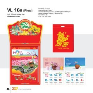 Lịch 52 Tuần 2027 VL Mẫu VL17 (31 x 42cm) Quà Tết Truyền Thống Gốm Sứ & Lịch in logo doanh nghiệp quà tặng Tết tại Gốm Sứ Bát Tràng & Quà Tết