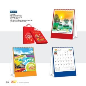 Lịch Bloc 2027 VL Mẫu VLLB03 (29 x 41 cm) Quà Tết Truyền Thống Gốm Sứ & Lịch in logo doanh nghiệp quà tặng Tết tại Gốm Sứ Bát Tràng & Quà Tết