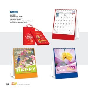 Lịch Để Bàn 2027 VL Mẫu VLLB05 (16 x 24 cm) Quà Tết Truyền Thống Gốm Sứ & Lịch in logo doanh nghiệp quà tặng Tết tại Gốm Sứ Bát Tràng & Quà Tết