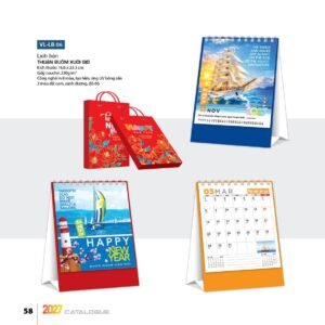 Lịch Bloc 2027 VL Mẫu VLLB06 (29 x 41 cm) Quà Tết Truyền Thống Gốm Sứ & Lịch in logo doanh nghiệp quà tặng Tết tại Gốm Sứ Bát Tràng & Quà Tết