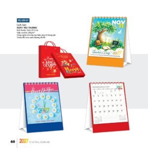 Lịch Để Bàn 2027 VL Mẫu VLLB07 (16 x 24 cm) Quà Tết Truyền Thống Gốm Sứ & Lịch in logo doanh nghiệp quà tặng Tết tại Gốm Sứ Bát Tràng & Quà Tết