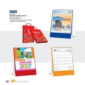 Lịch Bloc 2027 VL Mẫu VLLB08 (29 x 41 cm) Quà Tết Truyền Thống Gốm Sứ & Lịch in logo doanh nghiệp quà tặng Tết tại Gốm Sứ Bát Tràng & Quà Tết