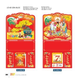 Lịch Treo Tường Lò Xo 2027 VL Mẫu VLLXG09 (37 x 70cm) Quà Tết Truyền Thống Gốm Sứ & Lịch in logo doanh nghiệp quà tặng Tết tại Gốm Sứ Bát Tràng & Quà Tết