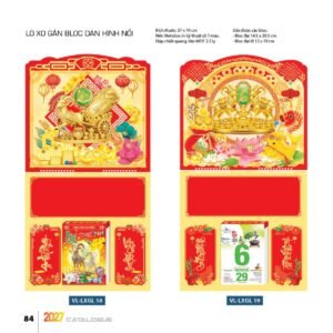 Lịch Treo Tường Lò Xo 2027 VL Mẫu VLLXG18 (37 x 70cm) Quà Tết Truyền Thống Gốm Sứ & Lịch in logo doanh nghiệp quà tặng Tết tại Gốm Sứ Bát Tràng & Quà Tết