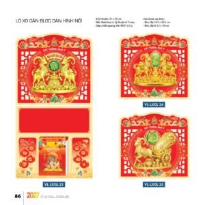Lịch Treo Tường Lò Xo 2027 VL Mẫu VLLXG23 (37 x 70cm) Quà Tết Truyền Thống Gốm Sứ & Lịch in logo doanh nghiệp quà tặng Tết tại Gốm Sứ Bát Tràng & Quà Tết