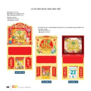 Lịch Treo Tường Lò Xo 2027 VL Mẫu VLLXG29 (37 x 70cm) Quà Tết Truyền Thống Gốm Sứ & Lịch in logo doanh nghiệp quà tặng Tết tại Gốm Sứ Bát Tràng & Quà Tết