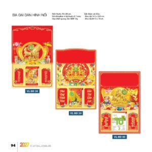 Lịch Bìa Treo 2027 VL Mẫu VLST (40 x 60cm) Quà Tết Truyền Thống Gốm Sứ & Lịch in logo doanh nghiệp quà tặng Tết tại Gốm Sứ Bát Tràng & Quà Tết